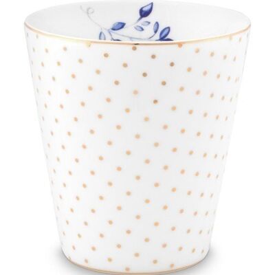 PIP - Petit mug sans anse Royal Stripes Pois Blanc 230ml