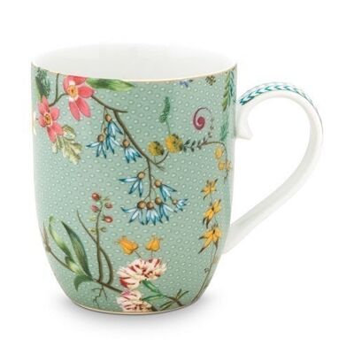 PIP - Petit mug Jolie fleurs bleu 145ml