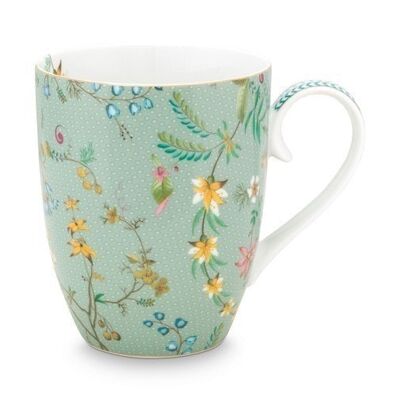 PIP - Large mug Jolie flowers blue gold 350ml