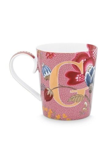 PIP - Mug Alphabet Floral Fantasy Rose - G - 350ml