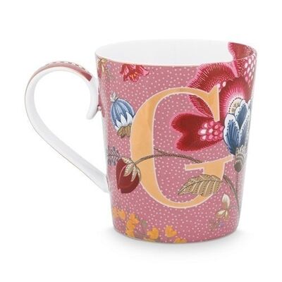 PIP - Mug Alphabet Floral Fantasy Rose - G - 350ml