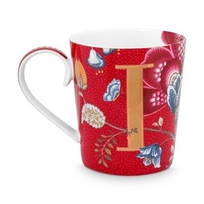 PIP - Mug Alphabet Blushing Birds Rouge - I - 350ml