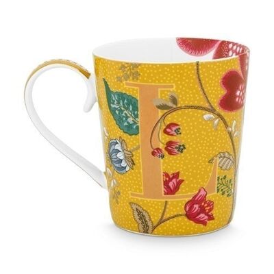 PIP - Alphabet Tasse Blushing Birds Gelb - L - 350ml