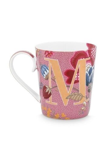 PIP - Mug Alphabet Floral Fantasy Rose - M - 350ml
