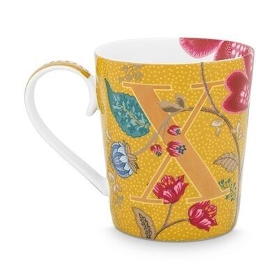 PIP - Tazza Alphabet Blushing Birds Yellow - X - 350ml