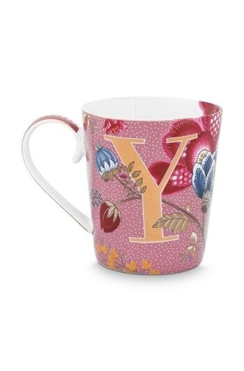 PIP - Mug Alphabet Floral Fantasy Rose - Y - 350ml