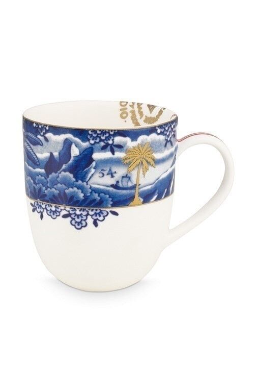 Kleine Heritage-Tasse mit blauem Rand – 160 ml – PIP STUDIO