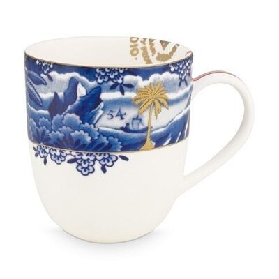 PIP - Petit mug Héritage Bordure Bleu - 160ml