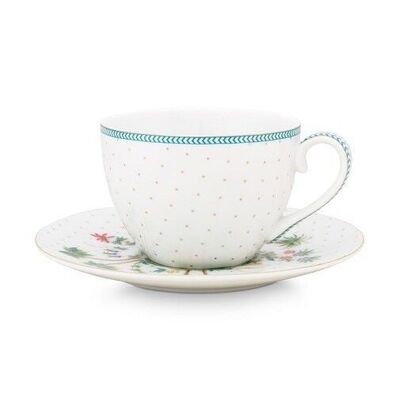 PIP - Pair of coffee cup Jolie gold polka dots 120ml