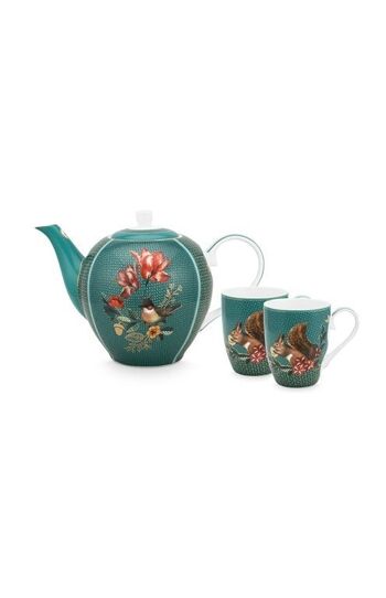 PIP - Coffret service à thé 2 grands mugs 350 ml et théière 1,3 L