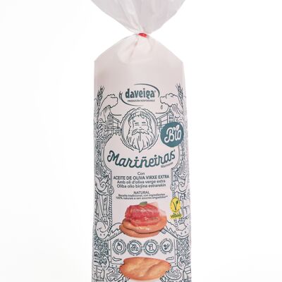 Toasts, Mariñeiras bread snacks with V OLIVE OIL. AND.- Bio