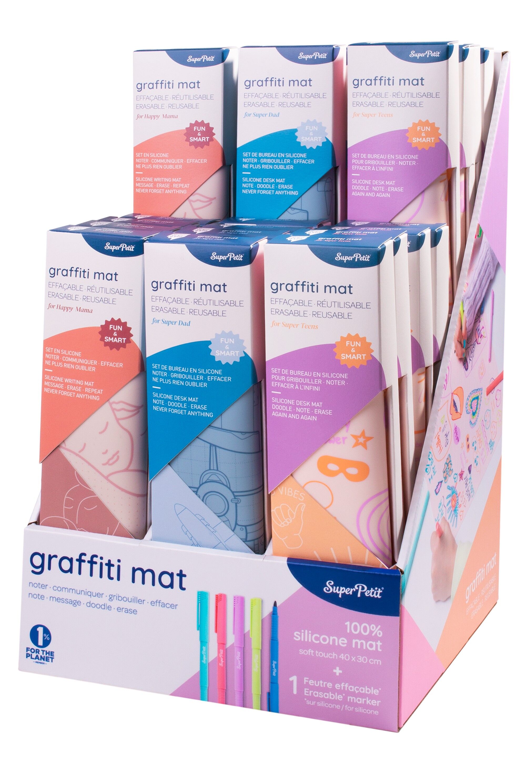 SCHULPAKET GRAFFITY: cleveres und praktisches Set für die Familie + feine löschbare Marker