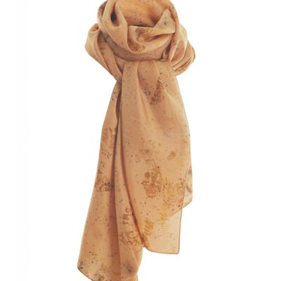 Scarf silk chardonneret organic