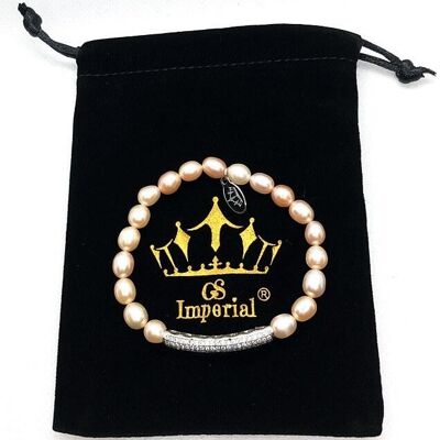 GS Imperial® | Dames Parelarmband | Parelarmbandje | Zoetwaterparel Armband | Witte & Roze Parels |_13