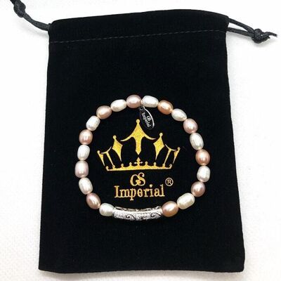 GS Imperial® | Damen Perlenarmband | Perlenarmband | Süßwasserperlenarmband | Roségoldfarbe | Roségold verfärbt_17