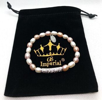GS Impérial® | Bracelet de perles pour femme | Bracelet de perles | Bracelet de perles d'eau douce | Couleur or rose | Or rose décoloré_18 2