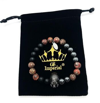 Bracelet GS Imperial® pour femme | Bracelet Fille Avec Perles Agate_29 1