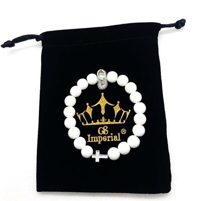 Bracelet perlé GS Imperial® Homme | Casque romain | Bracelets en pierre naturelle pour hommes avec perles d'agate et d'oeil de tigre_37
