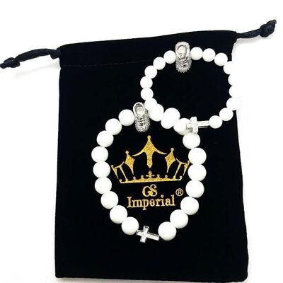 Bracelet perlé GS Imperial® Homme | Casque romain | Bracelets en pierre naturelle pour hommes avec perles d'agate et d'oeil de tigre_38