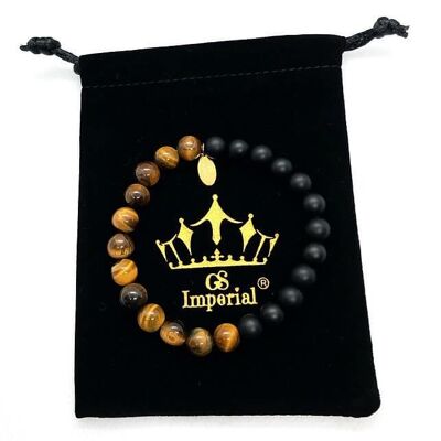 GS Imperial® Beaded Bracelet Hombres | Pulsera de piedra natural para hombre con cuentas de ágata, piedra de lava y hematita_41