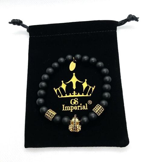 GS Imperial® Dames Armbanden Set Met Kroon | Natuursteen Armbanden Set Vrouwen Met Zandsteen Kralen_51