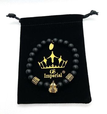 Ensemble de bracelets GS Imperial® pour femmes avec couronne | Ensemble de bracelets en pierre naturelle pour femmes avec des perles de grès_51 1