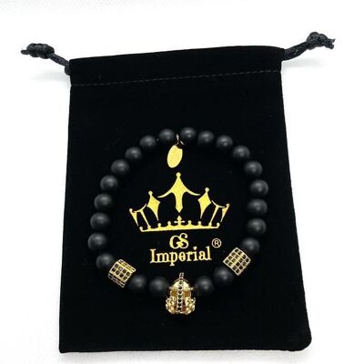 Ensemble de bracelets GS Imperial® pour femmes avec couronne | Ensemble de bracelets en pierre naturelle pour femmes avec des perles de grès_51