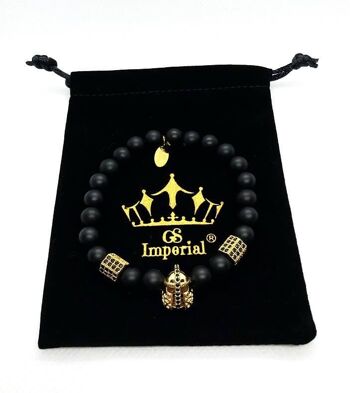 Ensemble de bracelets GS Imperial® pour femmes avec couronne | Ensemble de bracelets en pierre naturelle pour femmes avec des perles de grès_51 2