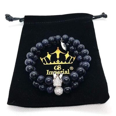 Bracelet GS Imperial® pour femme | Bracelet en pierre naturelle pour femme avec environ perles_57