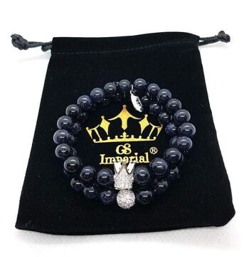 Bracelet GS Imperial® pour femme | Bracelet en pierre naturelle pour femme avec environ perles_57 1