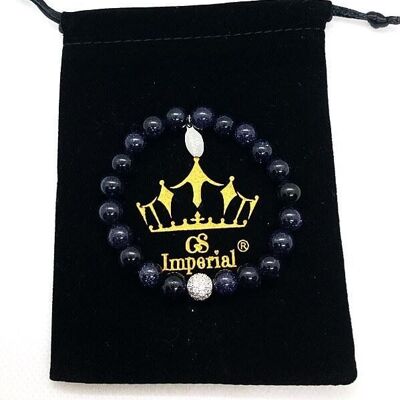 GS Imperial® Perlenarmband Set Herrenkrone | Naturstein Armband Set Herren mit Hämatit, Achat, Lava & Howlith Perlen_60
