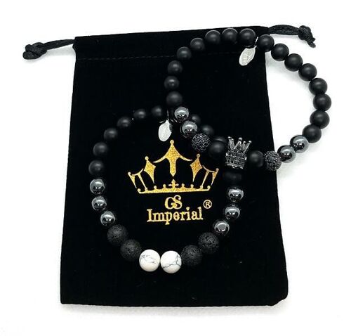 GS Imperial® Dames Armband | Natuursteen Armband Vrouwen Met Agaat, Lapis Lazuli, Malachiet & Chrysocolla Kralen_65