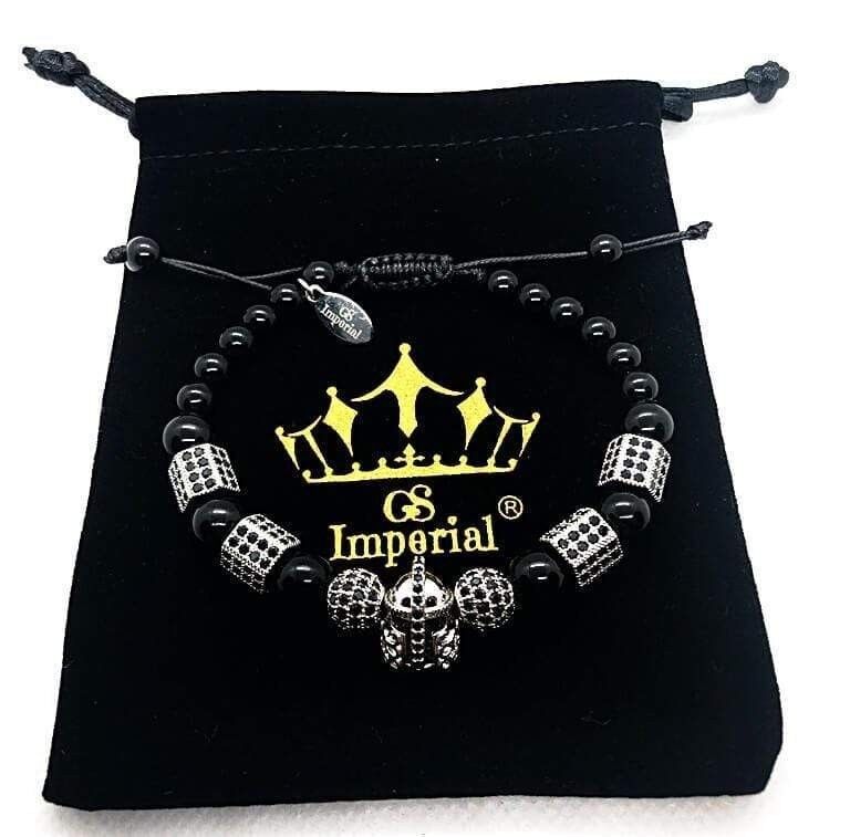 Bracciale da donna GS Imperial® | Bracciale donna in pietra naturale con perline in arenaria verde_75