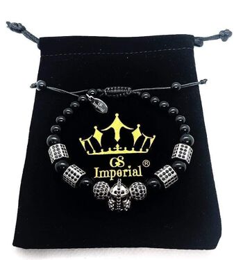 Bracelet GS Imperial® pour femme | Bracelet Pierre Naturelle Femme Avec Perles De Grès Vert_75 2
