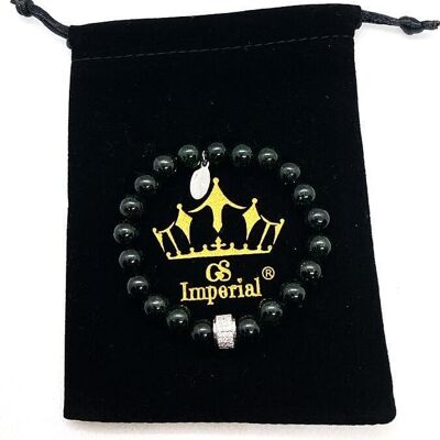 GS Imperial® Beaded Bracelet Mens Roman Helmet | Natural Stone Bracelet Men With Garnet Beads_79