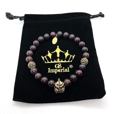 GS Imperial® Damenarmband | Naturstein Armband Damen mit Malachit & Lavastein Perlen_82
