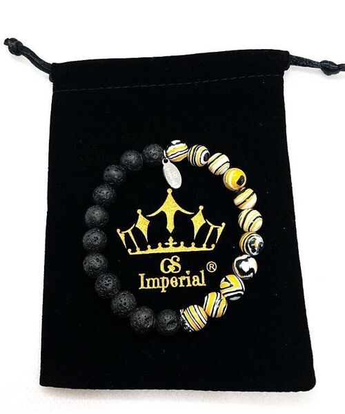 GS Imperial® Heren Armbanden Set | Natuursteen Armbanden Set Mannen Met Romeinse Helm & Tijgeroog Kralen_85