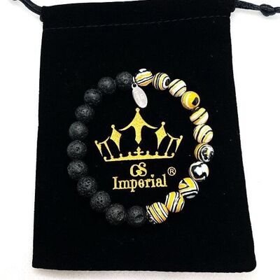 GS Imperial® Men's Bracelet Set | Natural Stone Bracelet Set Men With Roman Helmet & Tiger Eye Beads_85