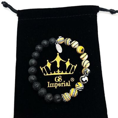 GS Imperial® Damenarmband | Natursteinarmband Damen mit Lapizlazuli & blauen Sandsteinperlen_87