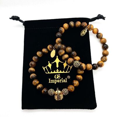 GS Imperial® Beaded Bracelet Hombres | Pulsera de piedra natural para hombre con cuentas de ojo de tigre_90