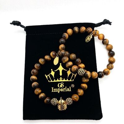 GS Imperial® Perlenarmband Herren | Naturstein Armband Herren mit Tigerauge Beads_90