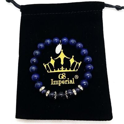Bracelet perlé GS Imperial® Homme | Bracelet en pierre naturelle pour hommes avec des perles en oeil de tigre_91