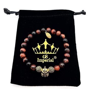 Bracelet GS Imperial® pour femme avec tortue | Bracelet Pierre Naturelle Femme Avec Perles Tortue & Chrysocolle_97 2