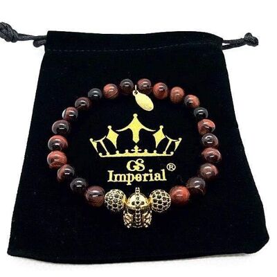 Pulsera para mujer GS Imperial® con tortuga | Pulsera de piedra natural para mujer con cuentas de tortuga y crisocola_98