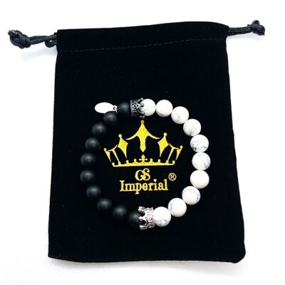 GS Imperial® Perlenarmband Herren | Natursteinarmband Herren mit Granatperlen_111