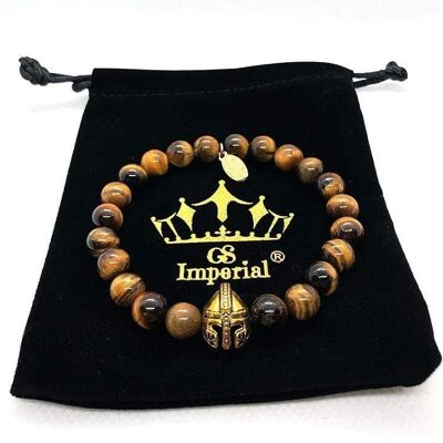 GS Imperial® Beaded Bracelet Hombres | Pulsera de piedra natural para hombre con cuentas de granate_112