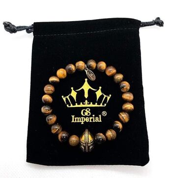 Bracelet perlé GS Imperial® Homme | Bracelet Pierre Naturelle Homme Avec Perles Grenat_112 2