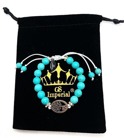 GS Imperial® Dames Armband Met Schildpad | Natuursteen Armband Vrouwen Met Schildpadje & Approx Kralen_121