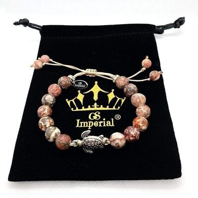 Pulsera de fitness para hombre GS Imperial® | Pulsera de piedra natural para hombre con mancuernas y cuentas de ágata_125