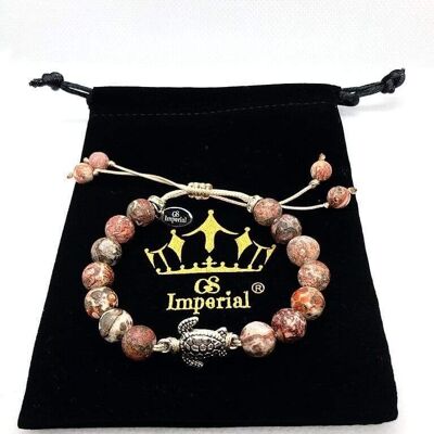 GS Imperial® Men's Fitness Bracelet | Natural Stone Bracelet Men With Dumbbell & Agate Beads_125